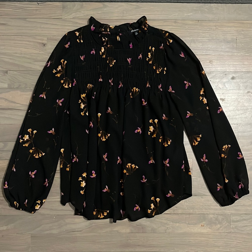 Madewell | Women’s | Blouse | Black | Floral | Size S